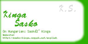 kinga sasko business card
